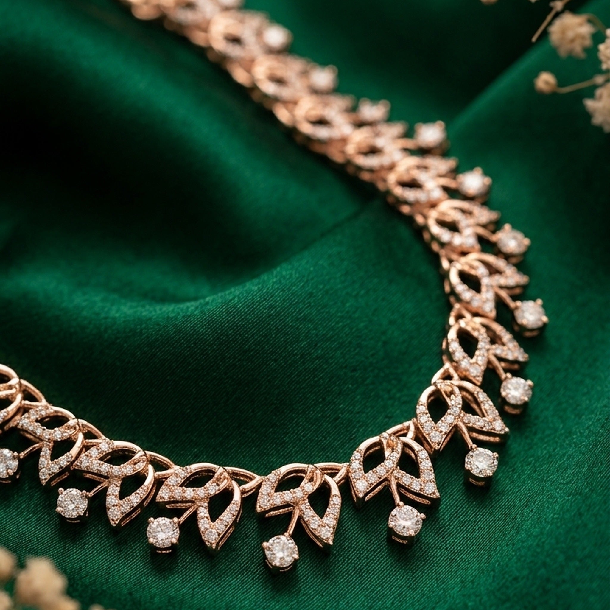 Laurel Vine Natural Diamond Necklace