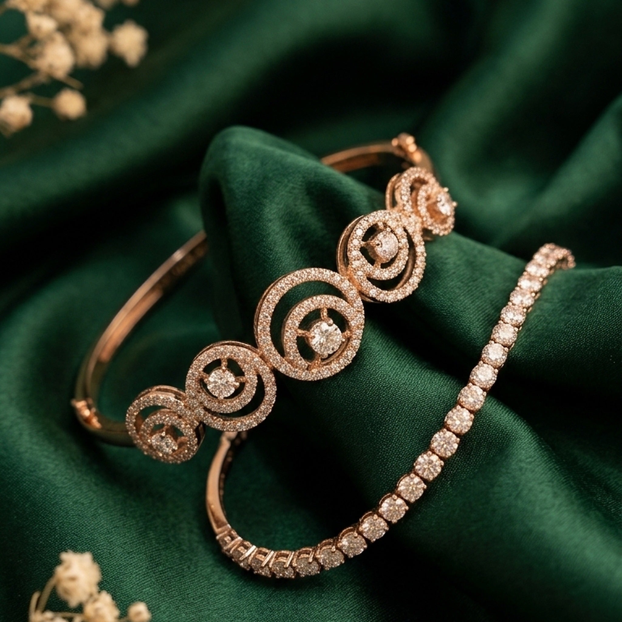 Orbit Natural Diamond Bangle Duo