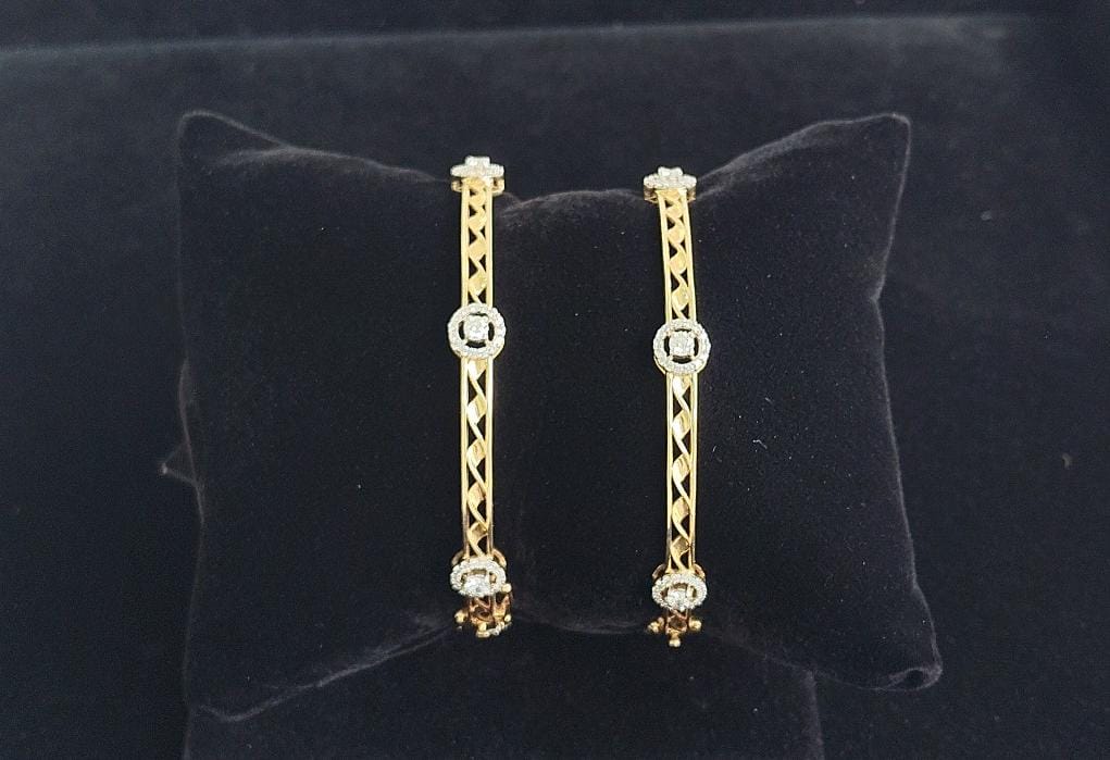 Designer Diamond Bangle Pair